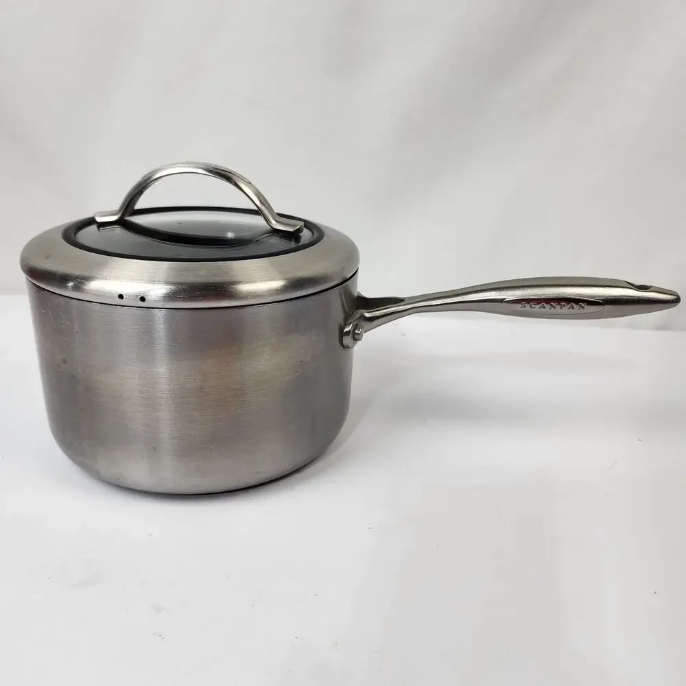 Scanpan Denmark CTX Stratanium 2QT Saucepan Stainless Steel/Non-Stick with Lid